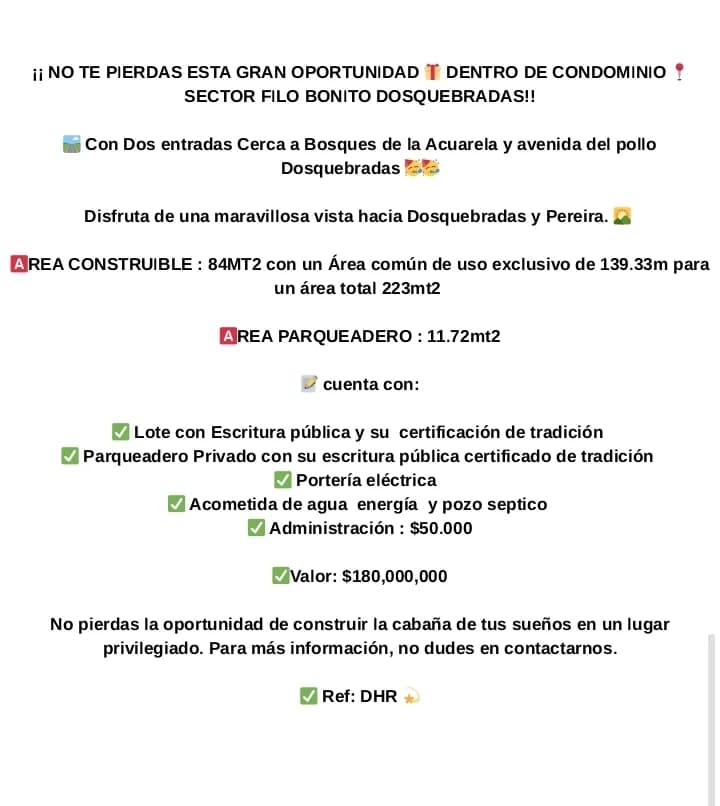 Lote en venta