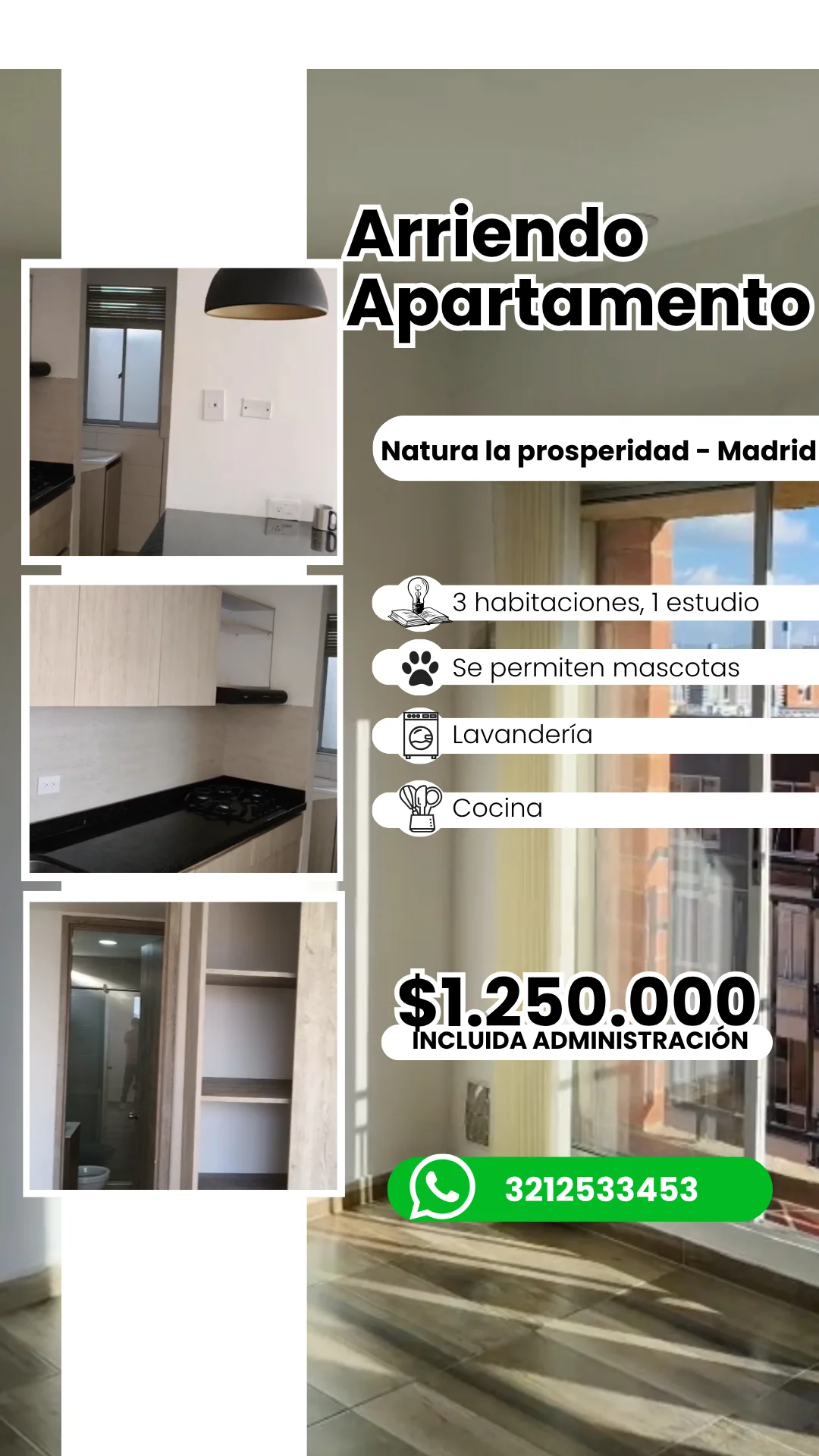 Apartamento en Arriendo – Natura La Prosperidad, Madrid