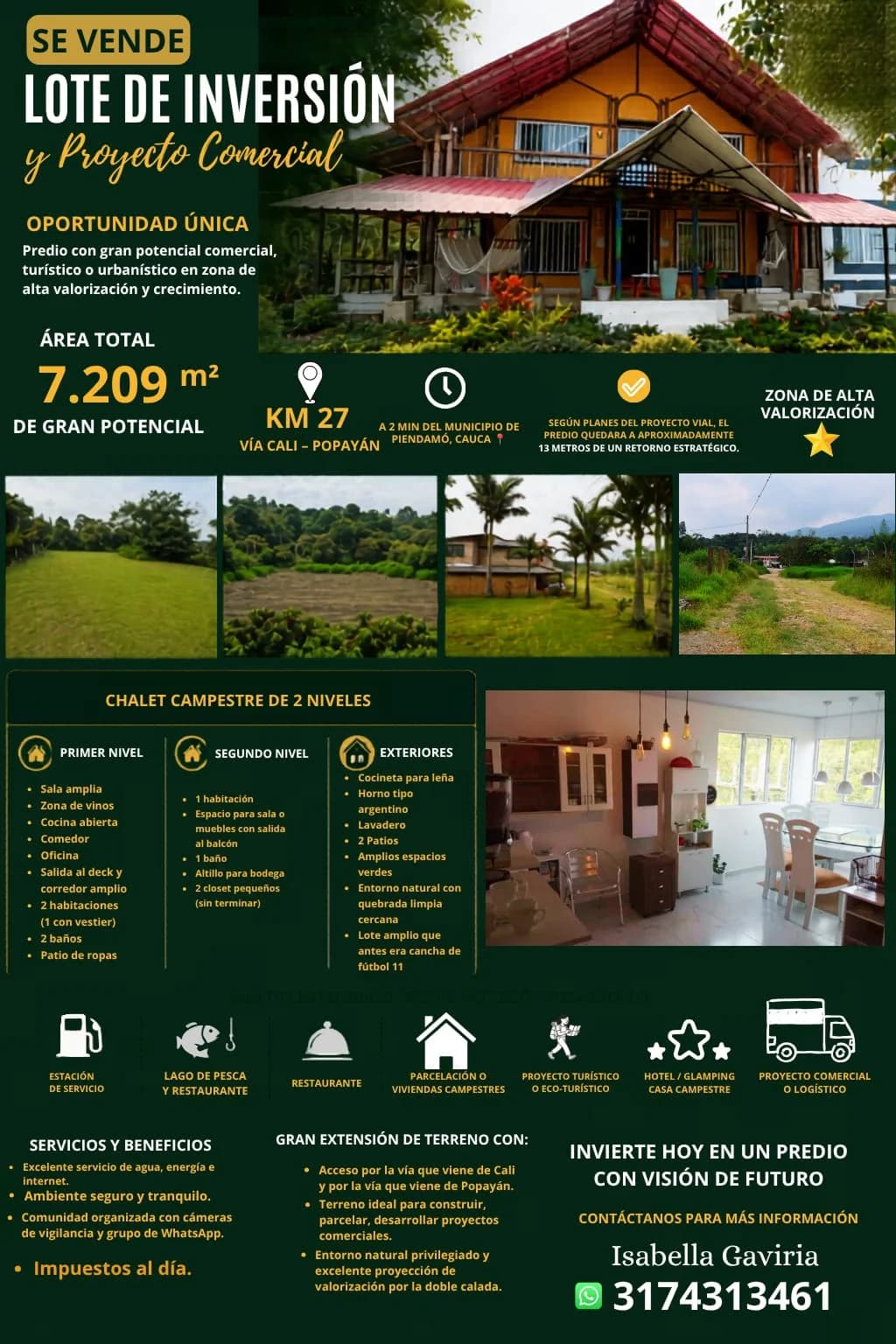 OPORTUNIDAD DE INVERSIÓN EN PIENDAMÓ – CAUCA 🚨 💎 LOTE ESTRATÉGICO + CHALET CAMPESTRE
