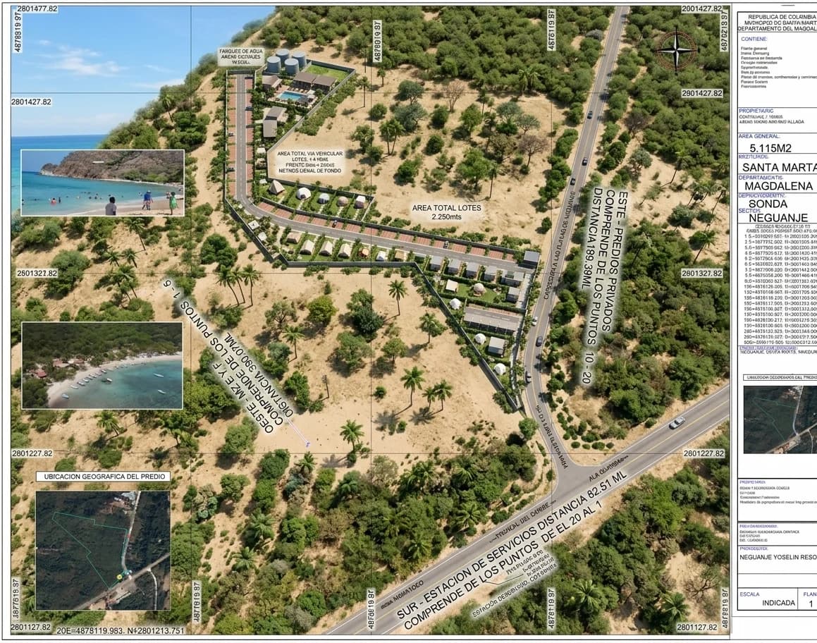 Vendo lotes de terreno de 50m2 excelente ubicación en la entrada a playa neguanje y playa cristal precio de lanzamiento