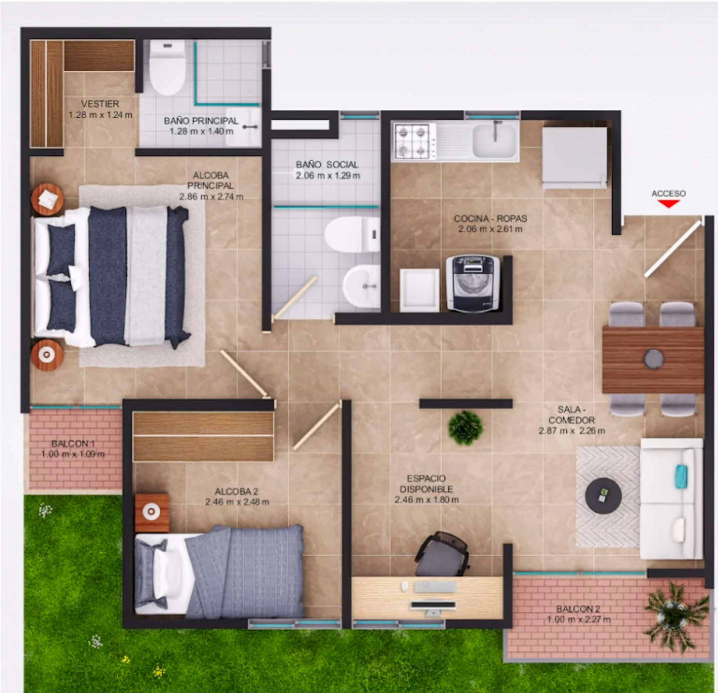 Se vende apartamento en obra gris 150 millones, unidad caminos del saman, en villagorgona